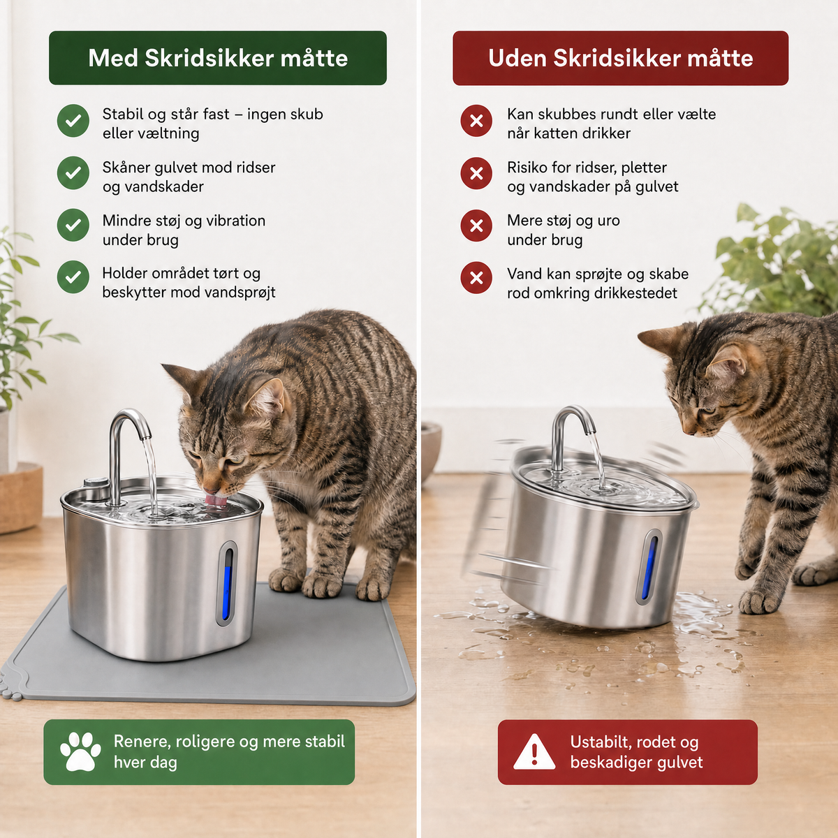 SnoutieMat™ - Skridsikker måtte, der fanger vandsprøjt